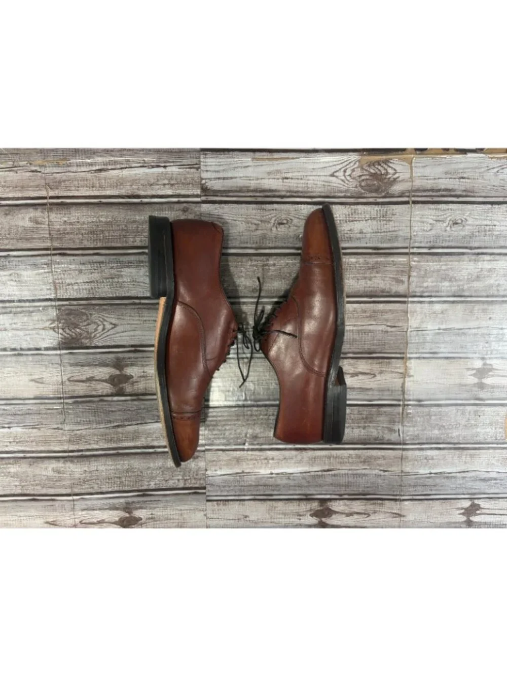 Allen Edmonds Byron Leather Cap Toe Oxford Dress Shoes Size 9.5 D Brown Chili